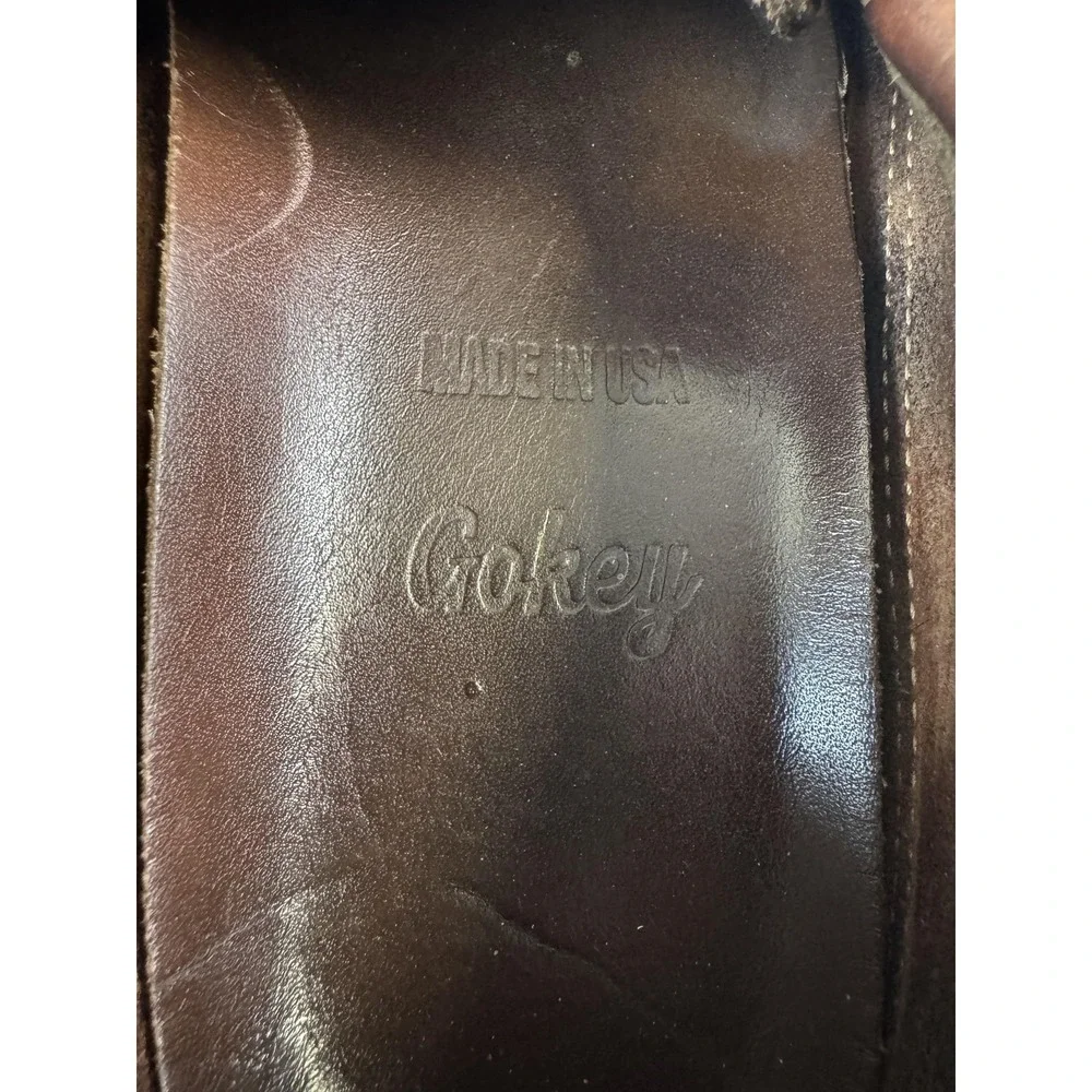 Gokey Shoes‎ Mens Size 10 Brown Leather Camp Moc Boat Shoes Vibram Made in USA